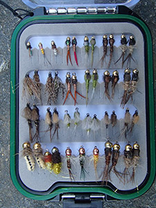 Nymphs, emergers and wet flies- Swissflies Neck flybox fine flies set